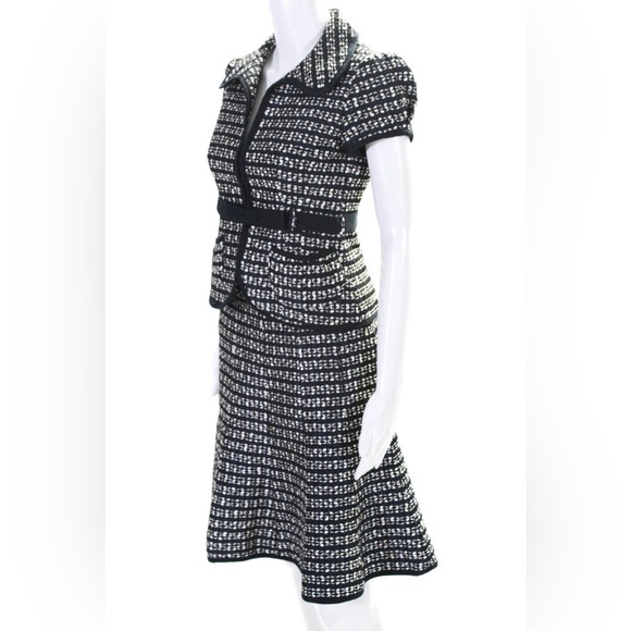 🆕 Deep Navy & White Tweed Skirt Suit - Nanette Lepore - Picture 2 of 16